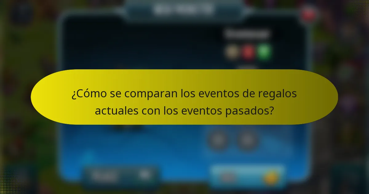 ¿Cómo se comparan los eventos de regalos actuales con los eventos pasados?