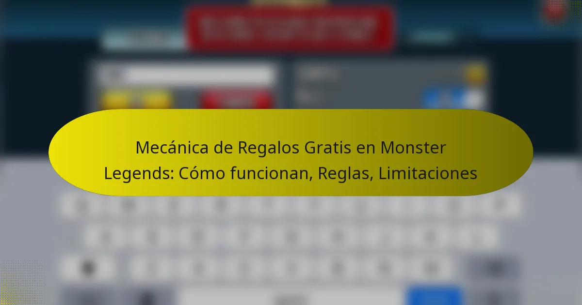 Mecánica de Regalos Gratis en Monster Legends: Cómo funcionan, Reglas, Limitaciones