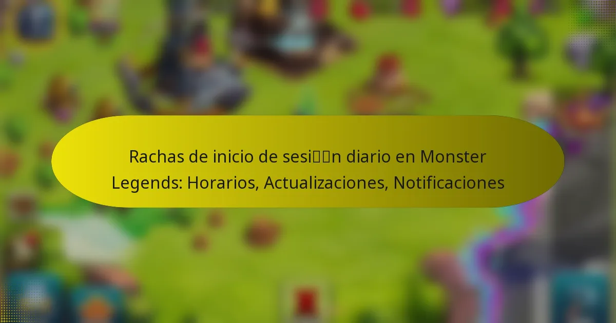 Rachas de inicio de sesión diario en Monster Legends: Horarios, Actualizaciones, Notificaciones