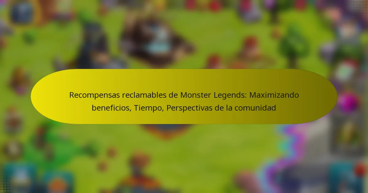 Recompensas reclamables de Monster Legends: Maximizando beneficios, Tiempo, Perspectivas de la comunidad